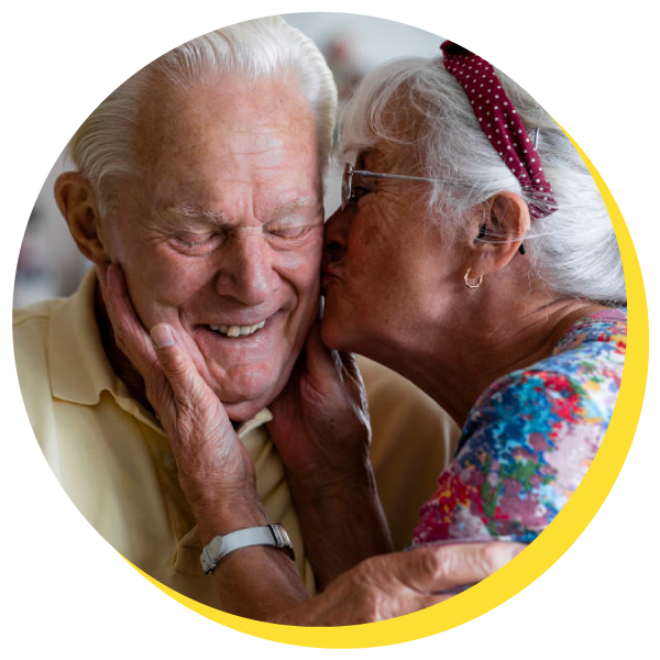 Front Porch of Bowdon - Assisted Living Home - Happy senor couple