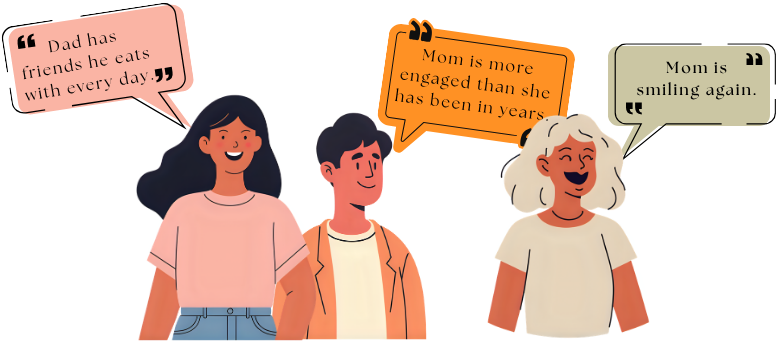 aging booklet people talking